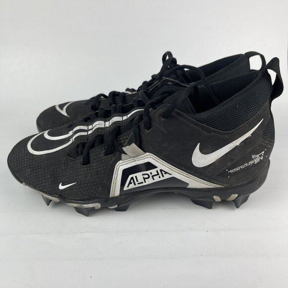 Nike Alpha Menace 3 CV0582-001 Mens Black White Football Cleats Size 8.5 - Picture 3 of 9